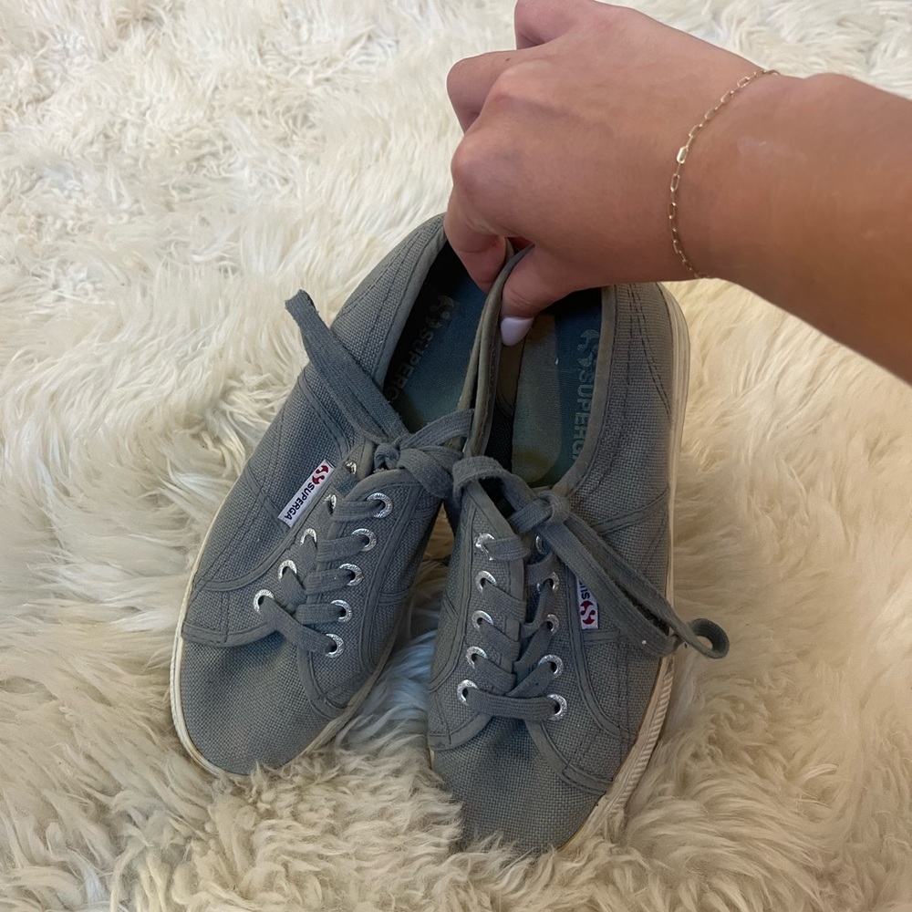 Grey Superga sneakers